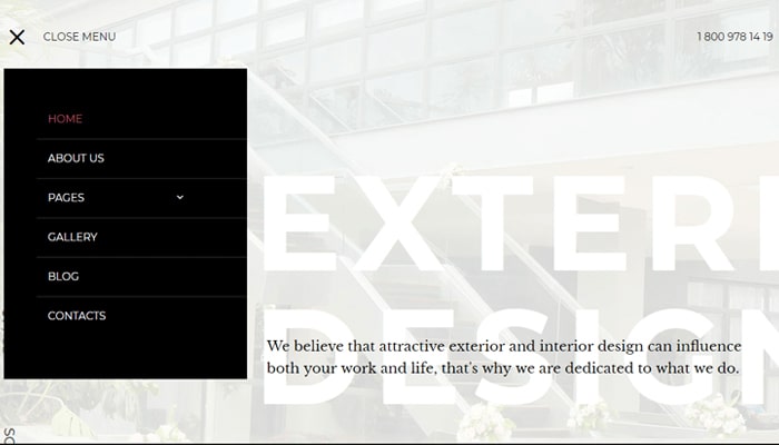 Exterca – универсальный дизайнерский шаблон