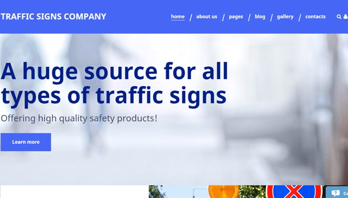 Traffic Signs – шаблон для ведения блога или форума