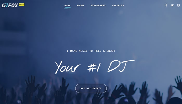 DJFox – музыкальный шаблон для диджеев