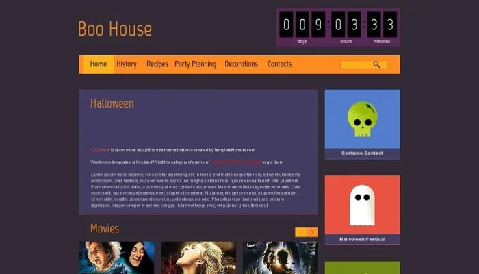 Boo House – шаблон, посвящённый Хэллоуину